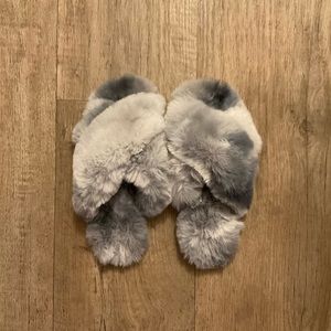 LC Lauren Conrad Fuzzy House Slippers Size M 7-8